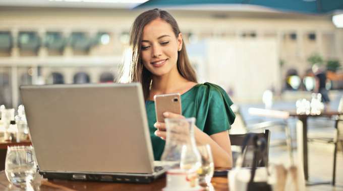 Woman happy she got approved for an e-transfer loan in the same day