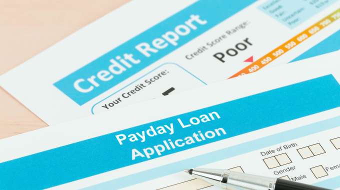 Credit report and payday loan application