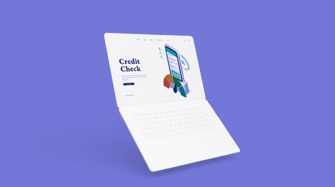 Person checking & monitoring their credit score online