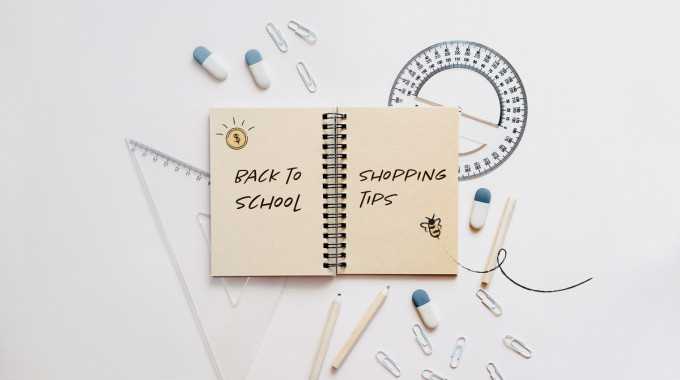 mother and child ready for back to school shopping