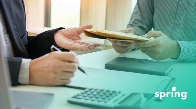 Person receiving borrowed money for a down payment