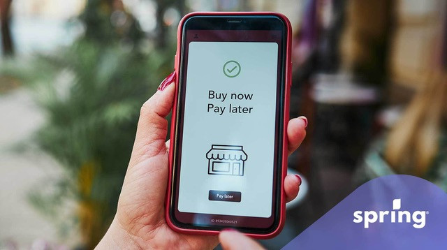 Buy now pay later written on phone screen