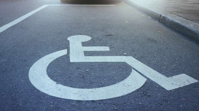 Handicapped parking space