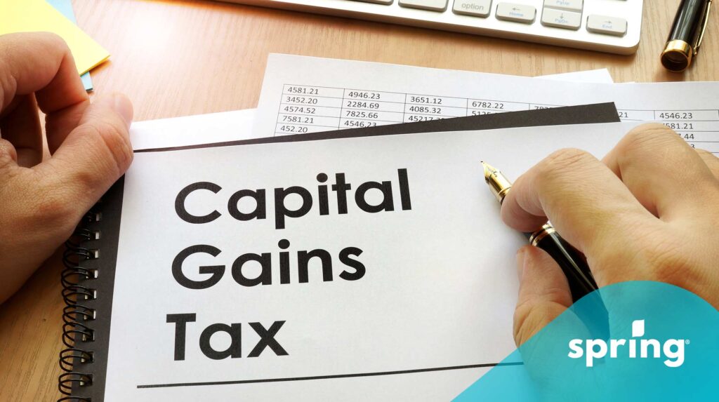 Capital gains tax numbers on paper