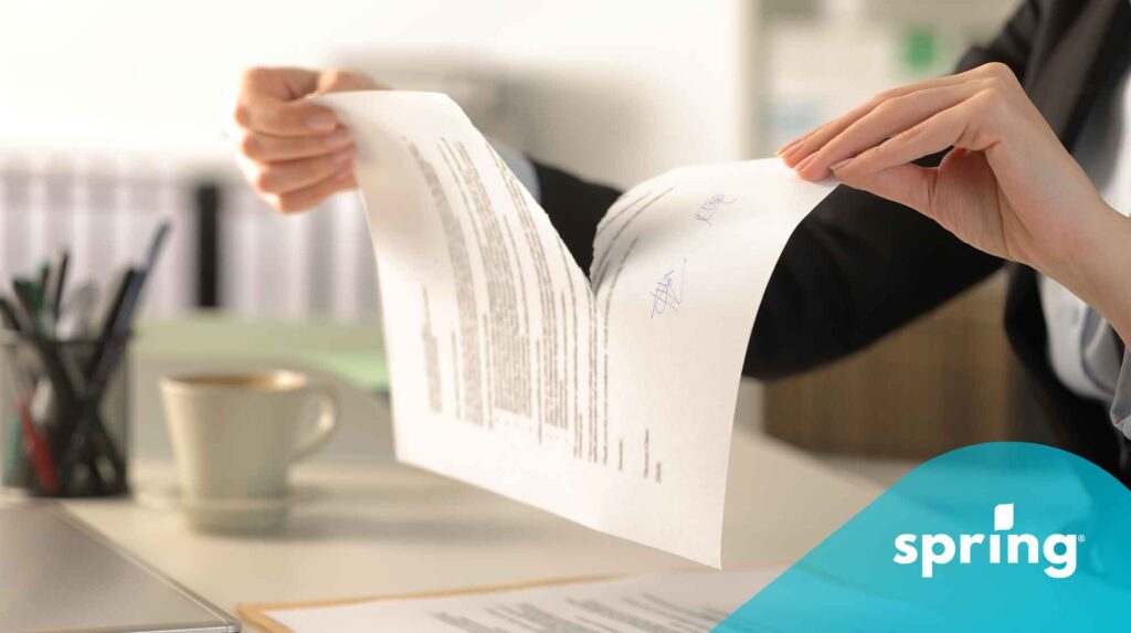 Lease being torn and terminated in Canada