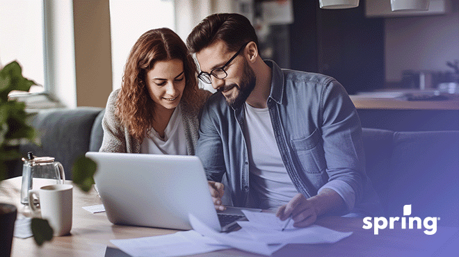 Couple comparing marginal vs. average tax rate