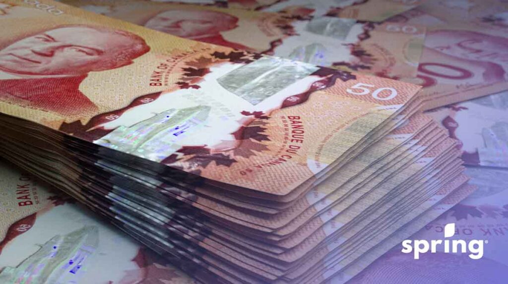 Canadian bank notes showing stock lending in Canada