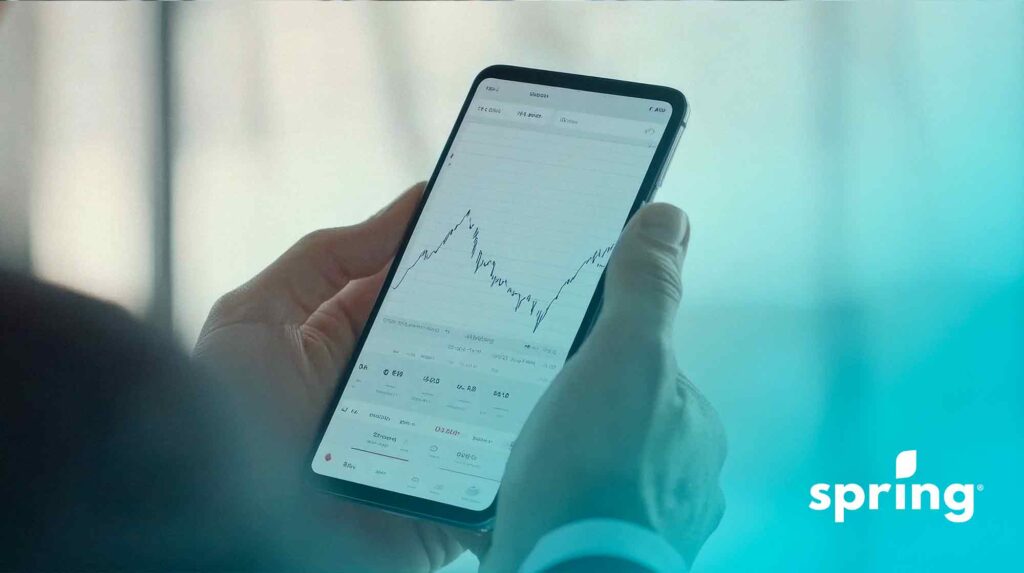 Canadian tech stock shown on phone